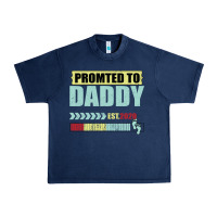Navy Promoted To Daddy Est 2020 Urban Heavy Tee - Bettercallsaul