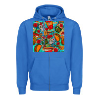 True Royal hispanic heritage month coffee cups and taco with glitter and leopard  Zipper Hoodie - BundleAndBundleShop