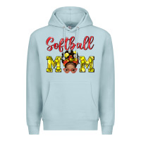 Blue Mist softball mom  and afro messybun mom bbs Premium Hoodie - BundleAndBundleShop