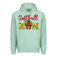Seafoam softball mom  and afro messybun mom bbs Premium Hoodie - BundleAndBundleShop