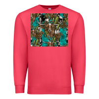 Cardinal Longhorn Pattern Premium Sweatshirt - CowhideDigitalArt
