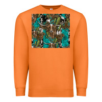 Carrot Longhorn Pattern Premium Sweatshirt - CowhideDigitalArt