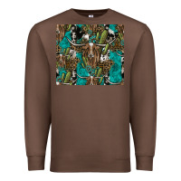 Chestnut Longhorn Pattern Premium Sweatshirt - CowhideDigitalArt