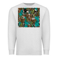 Oatmeal Heather Longhorn Pattern Premium Sweatshirt - CowhideDigitalArt