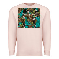 Pale Pink Longhorn Pattern Premium Sweatshirt - CowhideDigitalArt