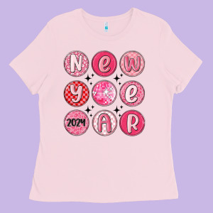 New Year 2024 Ladies Tee Designed By Maliassmallbusiness