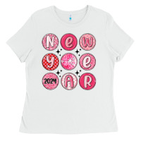 White new year 2024 Ladies Tee - MaliasSmallBusiness