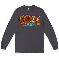 Smoke Cozy season Thanksgiving Long Sleeve Tee - NancyCooperArtShop