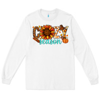 White Cozy season Thanksgiving Long Sleeve Tee - NancyCooperArtShop