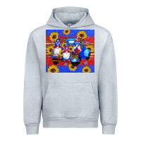 Heather Grey American flag gnomes truck sunflowers star leopard glitter Urban Hoodie - Artiststas