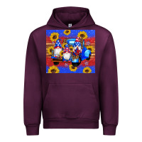 Mauve Wine American flag gnomes truck sunflowers star leopard glitter Urban Hoodie - Artiststas