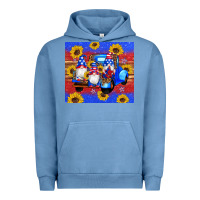 Pigment Pebble Blue American flag gnomes truck sunflowers star leopard glitter Urban Hoodie - Artiststas