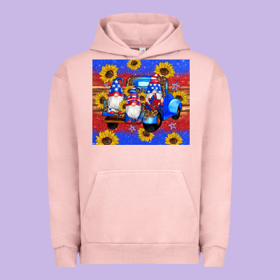 American Flag Gnomes Truck Sunflowers Star Leopard Glitter Urban Hoodie Designed By Artiststas