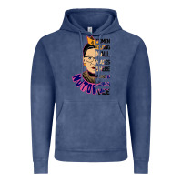 Vintage Denim RBG Ruth Bader Ginsburg Women Belong In All Places Vintage Hoodie - Bettercallsaul