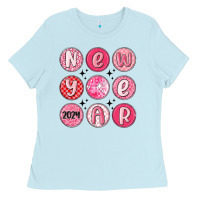 Baby Blue new year 2024 Ladies Tee - MaliasSmallBusiness