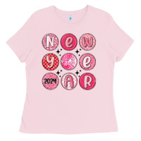 Bubblegum Pink new year 2024 Ladies Tee - MaliasSmallBusiness