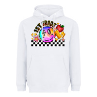 White 1St Grade Heavyweight Hoodie - CowhideDigitalArt