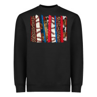 Black Baseball brushstroke Heavyweight Sweatshirt - HowdyJamesFarm