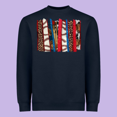 Baseball Brushstroke Heavyweight Sweatshirt Designed By Howdyjamesfarm