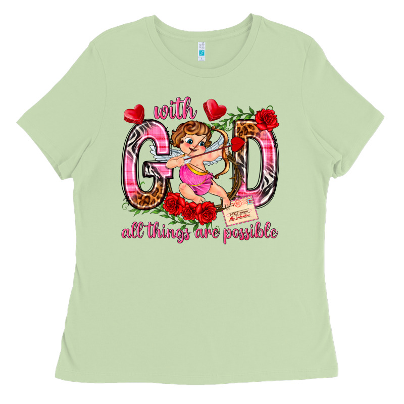 With God All Things Are Possible Ladies Tee by NancyCooperArtShop | Teevron