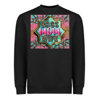 Black Boss mom wife Heavyweight Sweatshirt - CowGirlArtShop