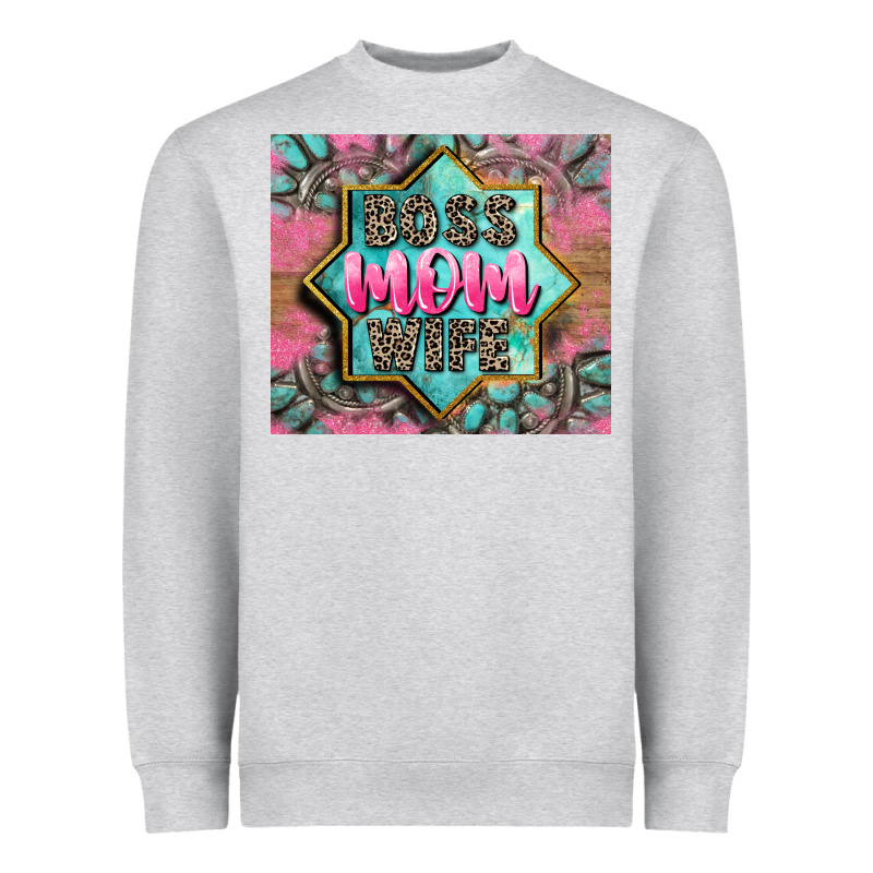 Boss Mom Wife Heavyweight Sweatshirt by CowGirlArtShop | Teevron