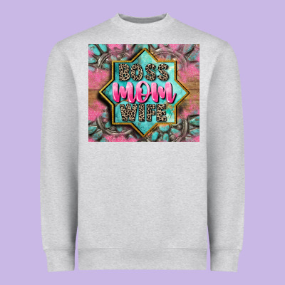 Boss Mom Wife Heavyweight Sweatshirt Designed By Cowgirlartshop
