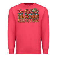 Cardinal Thankful Blessed And Kind Of A Mess Premium Sweatshirt - CowhideDigitalArt