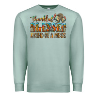 Thankful Blessed And Kind Of A Mess Premium Sweatshirt | Teevron