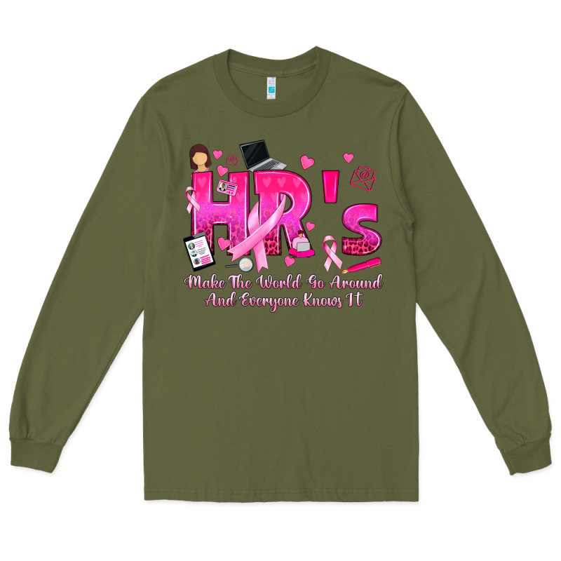 Breast Cancer Hr Human Resources Long Sleeve Tee by texasbilliewilder | Teevron
