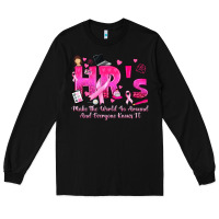 Black breast cancer hr human resources Long Sleeve Tee - texasbilliewilder