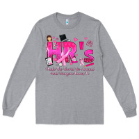 Heather Grey breast cancer hr human resources Long Sleeve Tee - texasbilliewilder