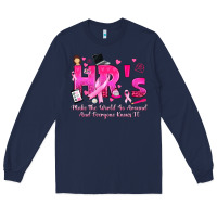 Navy breast cancer hr human resources Long Sleeve Tee - texasbilliewilder