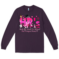Plum breast cancer hr human resources Long Sleeve Tee - texasbilliewilder