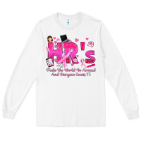 White breast cancer hr human resources Long Sleeve Tee - texasbilliewilder