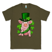Army Green st. patrick's day lucky baby pig Classic Tee - RanaPortraitStore