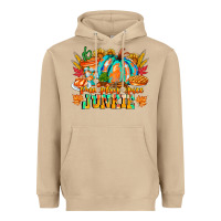 Mushroom Pumpkin Spice Junkie Heavyweight Hoodie - CowhideDigitalArt