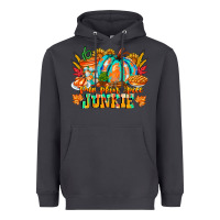 Smoke Pumpkin Spice Junkie Heavyweight Hoodie - CowhideDigitalArt