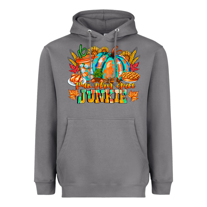 Pumpkin Spice Junkie Heavyweight Hoodie by CowhideDigitalArt | Teevron