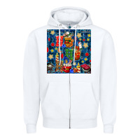 White christmas ho ho ho with coffee cups and ornaments with plaid seamless  Zipper Hoodie - BundleAndBundleShop