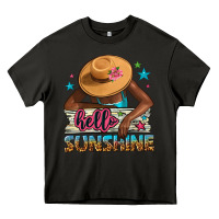 Asphalt hello sunshine Heavy Core Tee - NancyCooperArtShop