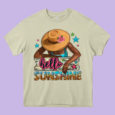 Hello Sunshine Heavy Core Tee Designed By Nancycooperartshop