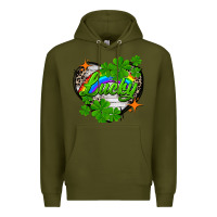 Army Green lucky heart St. Patricks Day Premium Hoodie - FaDigitalArtStudio