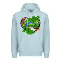 Blue Mist lucky heart St. Patricks Day Premium Hoodie - FaDigitalArtStudio