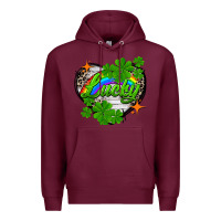Burgundy lucky heart St. Patricks Day Premium Hoodie - FaDigitalArtStudio