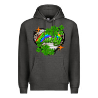 Charcoal Heather lucky heart St. Patricks Day Premium Hoodie - FaDigitalArtStudio