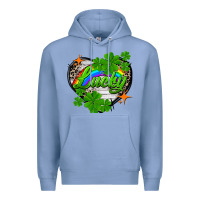 Colony Blue lucky heart St. Patricks Day Premium Hoodie - FaDigitalArtStudio
