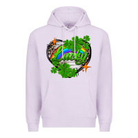 Lilac lucky heart St. Patricks Day Premium Hoodie - FaDigitalArtStudio