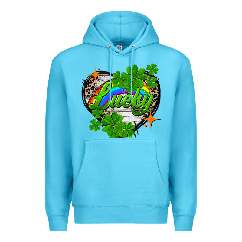 Lucky Heart St. Patricks Day Premium Hoodie by FaDigitalArtStudio | Teevron