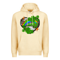 Pina Colada lucky heart St. Patricks Day Premium Hoodie - FaDigitalArtStudio